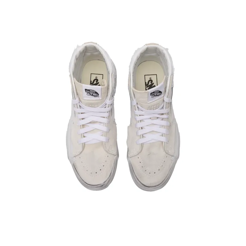 Vans SK8 HI Anti Slip Wear Resistant High Top Canvas Shoes Unisex Ecru-3