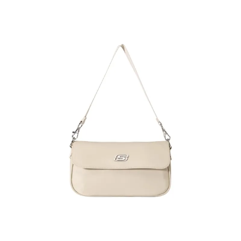 Skechers Fabric Crossbody Bag, Shoulder Bag Regular Unisex Marshmallow White-0