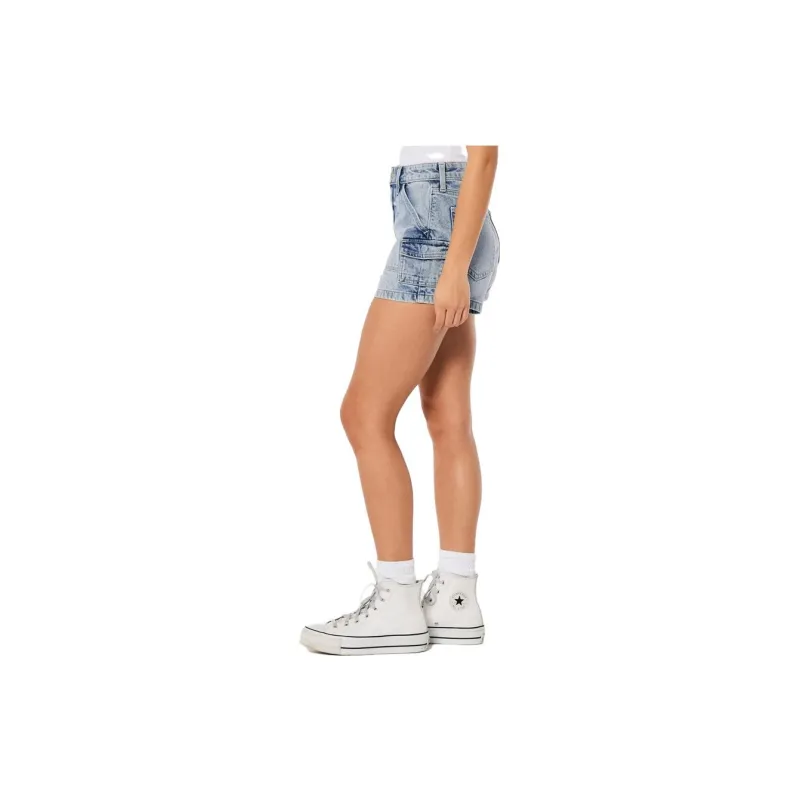 Hollister Denim Shorts Women's Light Washable Workwear Style-3