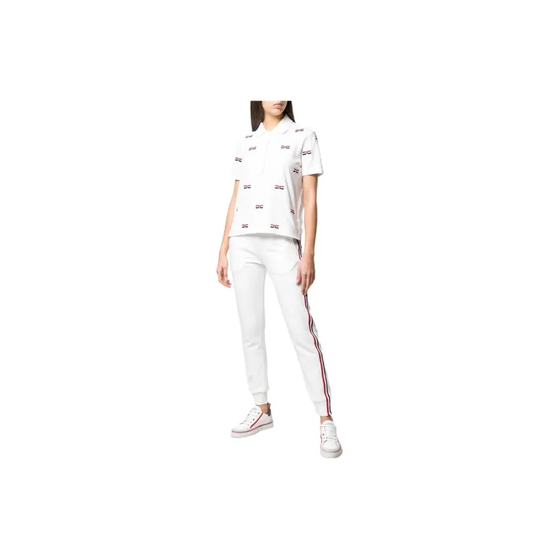 THOM BROWNE Logo Patch Side Band Sweatpants-1