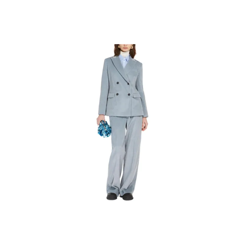 WEEKEND MaxMara Business Suits Coats Women's Sky Blue-2