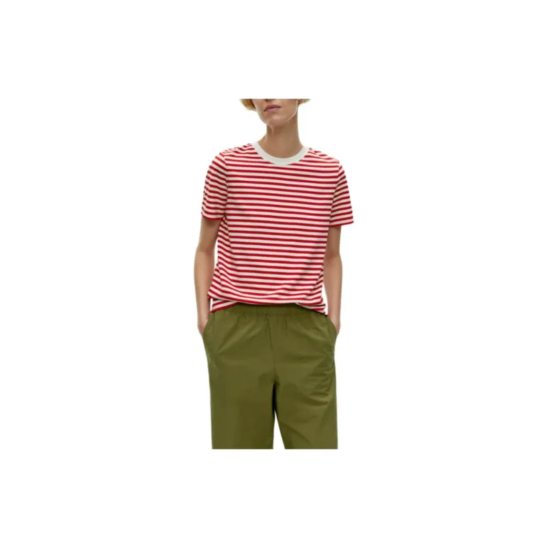 ARKET Regular T-Shirt Women's Red/White-1
