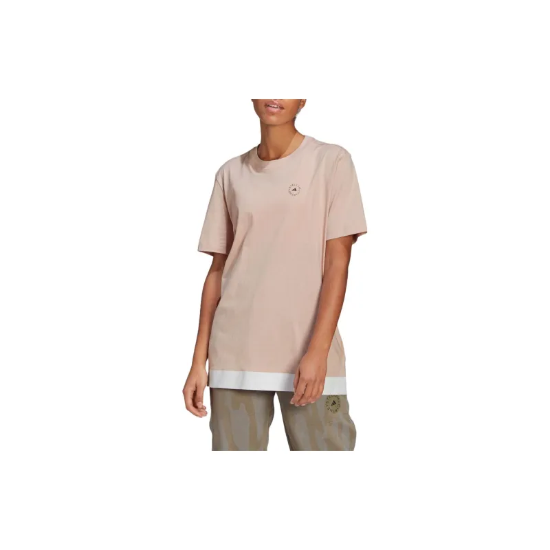 Adidas Stella Series Drop Shoulder Sleeve T Shirt Women's Coral-2