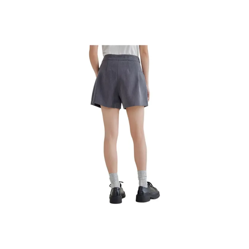 A21 Casual Shorts Women's Dark Gray Blue-2