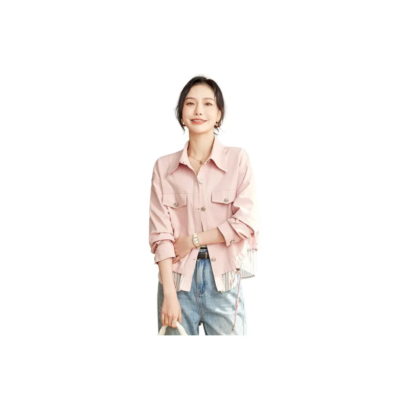 TERRE BLEUE Denim Jacket Women's Pink-1