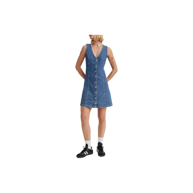Levi's Sleeveless Dress Women's Blue-3