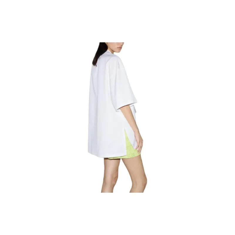 GUCCI Short Sleeved Dress Women's White-2