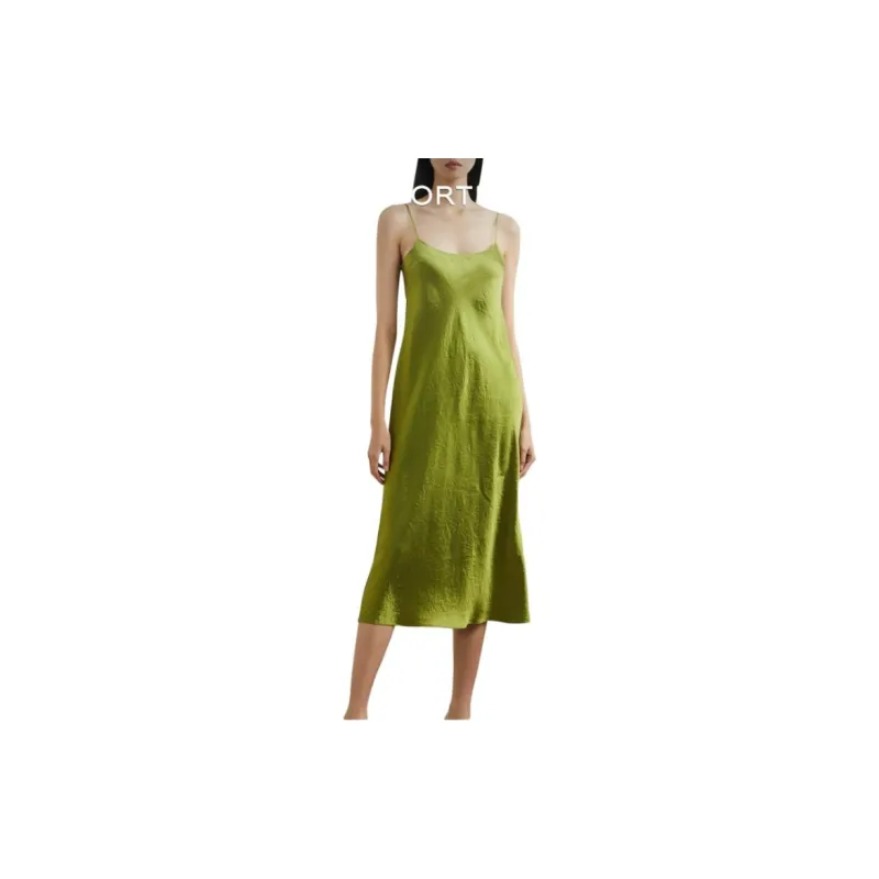 VINCE SS24 Slip Dresses Women's Green-1