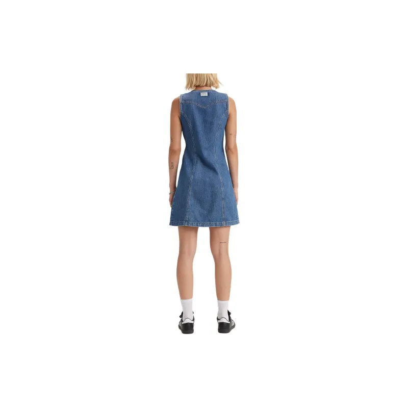 Levi's Sleeveless Dress Women's Blue-4
