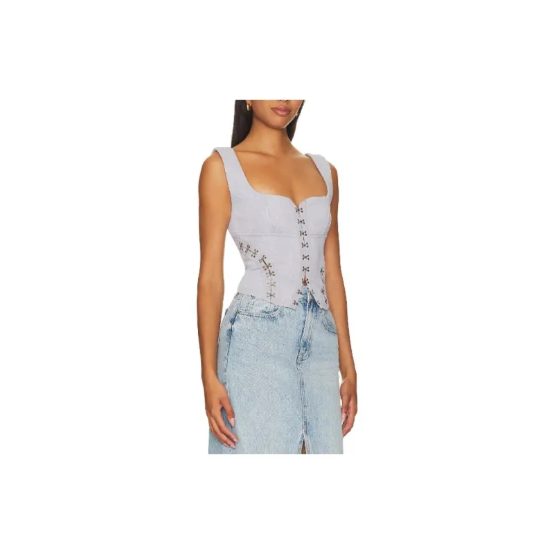 FREE PEOPLE Tank Tops Women's Blue-3
