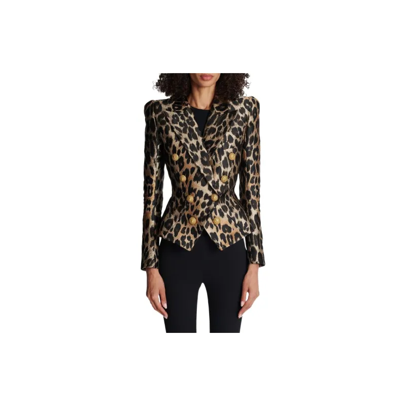 BALMAIN Jackets Women's Leopard Print-2