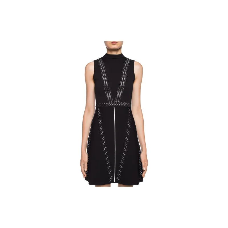 VERSACE Sleeveless Dresses Women's Black-2