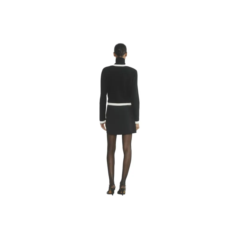 ARITZIA FW24 Babaton Approach Cardigan Knitwear Women's Black Light Birch/Black Light Birch Wood Color-2