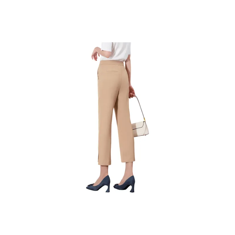 H YXIANG Casual Pants Women's Khaki-3