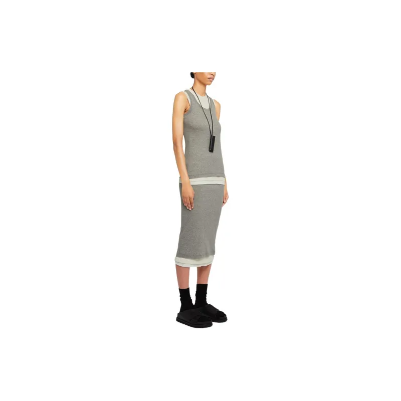 JIL SANDER Layered Jersey Midi Skirt-1