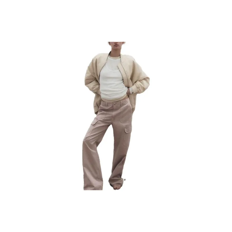 ZARA Casual Pants Women's Purple-2