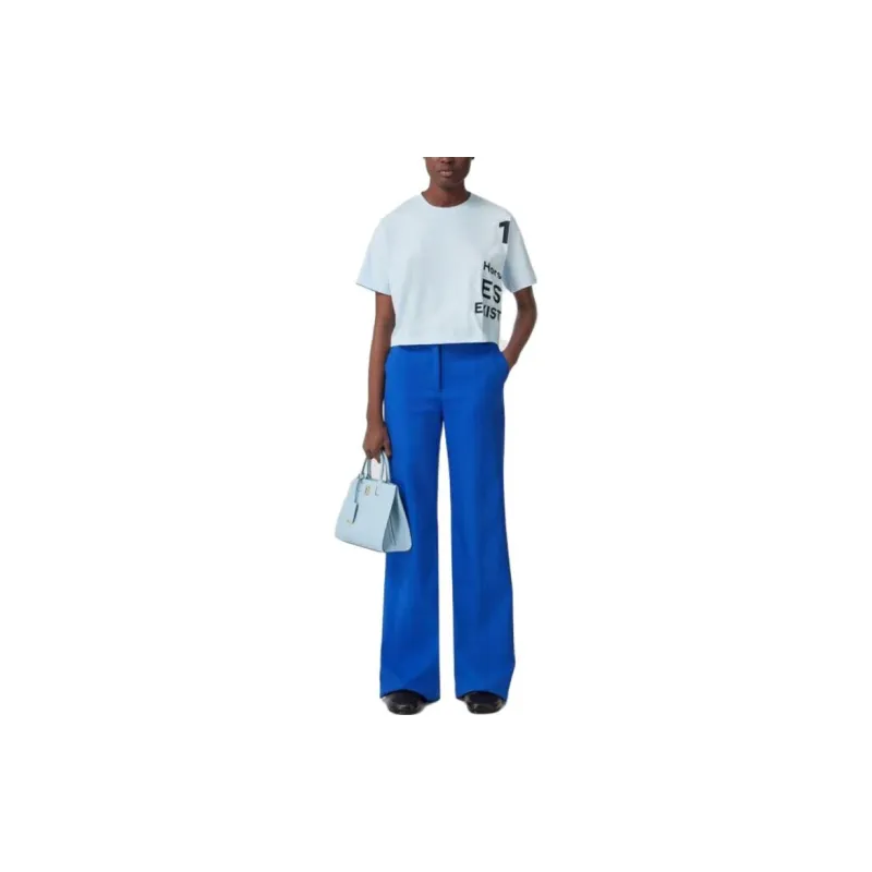 Burberry T Shirt Women's Light Blue-1