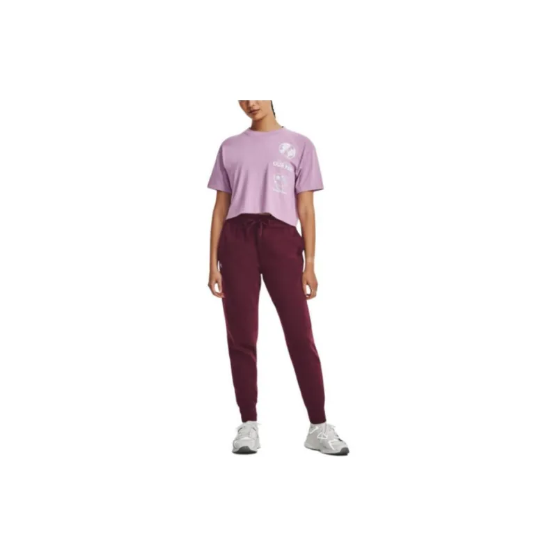 Under Armour Knitted Sweatpants Women's Burgundy-3