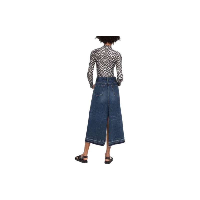 Sacai Belted Wide Jeans-1