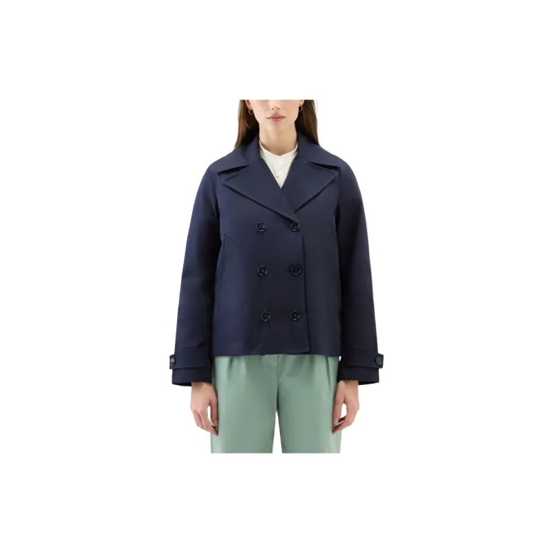 WOOLRICH Havice Double-Breasted Straight Hem Jacket-1