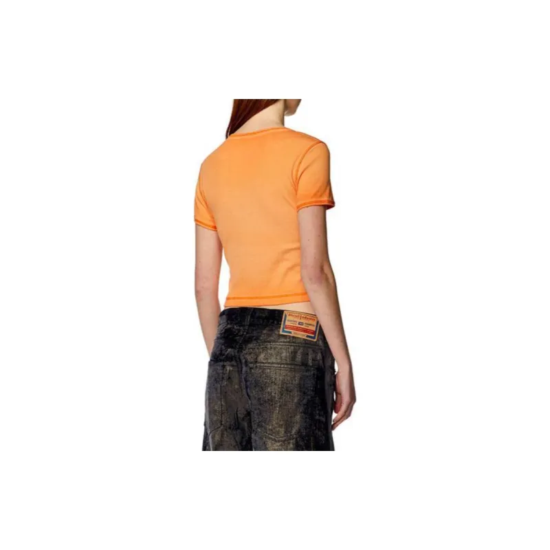 DIESEL SS24 OVAL D Collection T Shirt Women's Orange-2