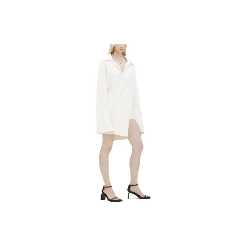 COURREGES Twist Long Sleeved Polo Dress-3