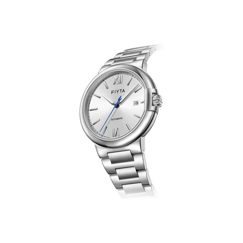 Fiyta Canon Collection Automatic Mechanical Movement Stainless Steel Strap Watch Men's Watches Silver Dial-1