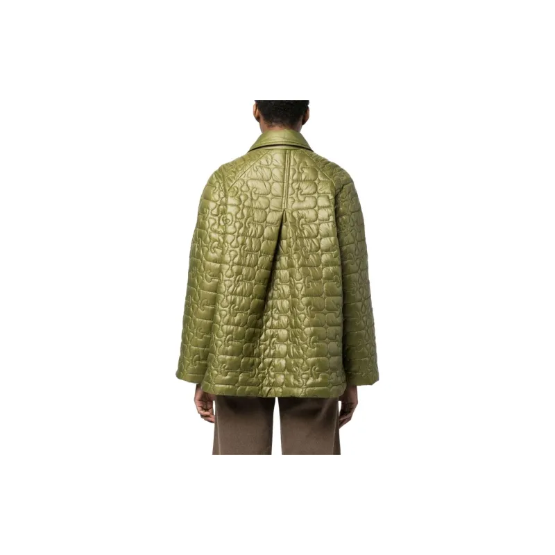 GANNI Logo-quilted Jacket-2