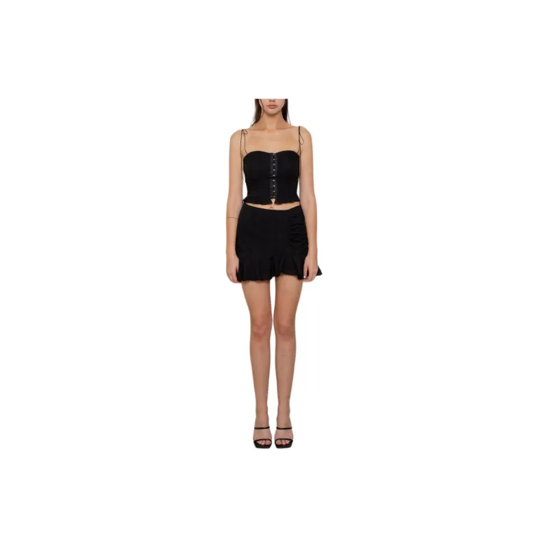 NOT YOUR ROSE SS24 Lace Bustier Sleeveless Camisole Women's Black-2