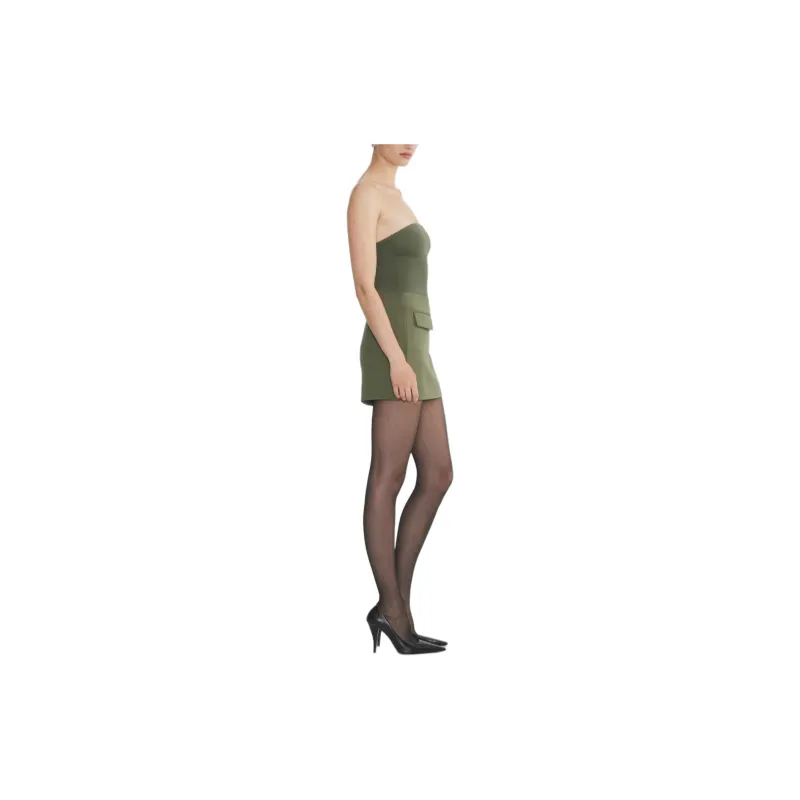 ARITZIA Babaton Stationery Skirt Casual Short Skirts Women's Army Green/Army Green-4