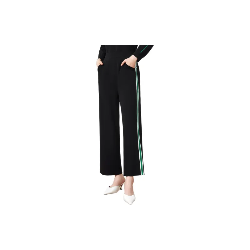 JZ. ANNAKRO Casual Pants Women's Floral Black-1