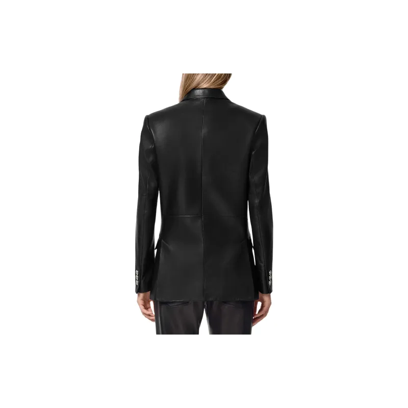 VERSACE Leather Blazer-1