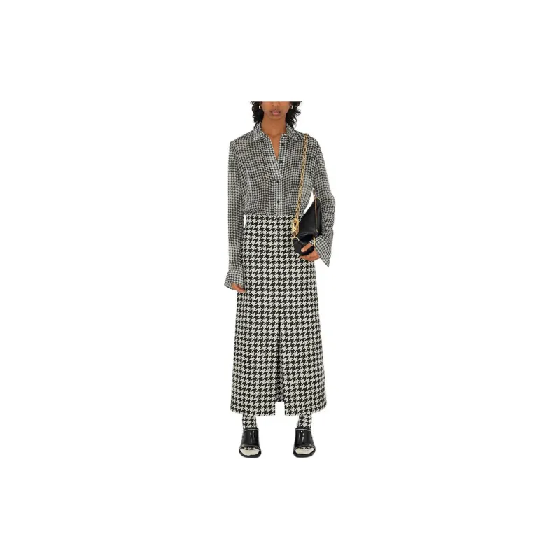 Burberry Houndstooth print Silk Shirt-2