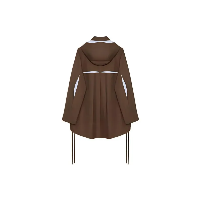 LOEWE Hooded Parka In Cotton Jackets & Coats Women's Brown-1