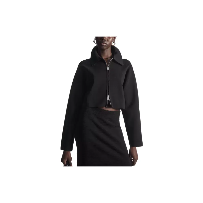 COS Cropped Coats Women's Black-1