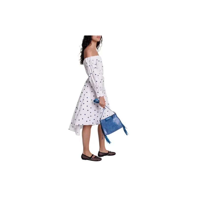 Maje Off shoulder Shirt Dress-2