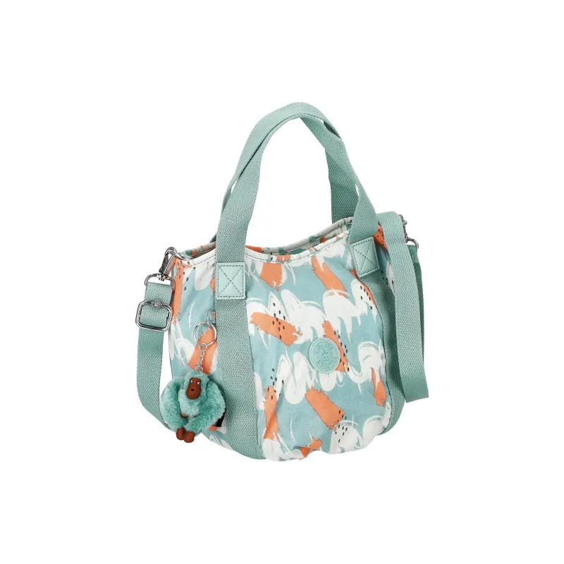 Kipling Polyester Shoulder Bag, Crossbody Bag, Handbag Regular Women's Turquoise & Multicolor-0