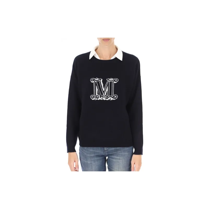 MaxMara Slim Fit Sweater Women's Dark Blue-2