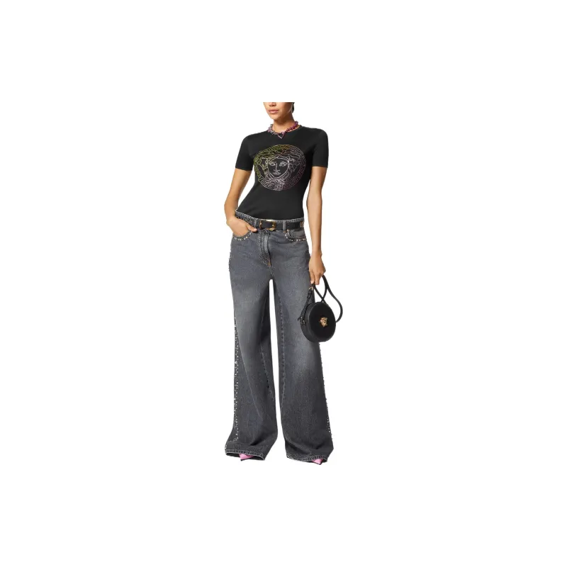 VERSACE T Shirts Women's Black-3