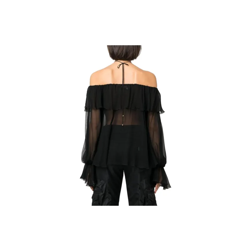 Blumarine Off Shoulder Ruffled Top-4