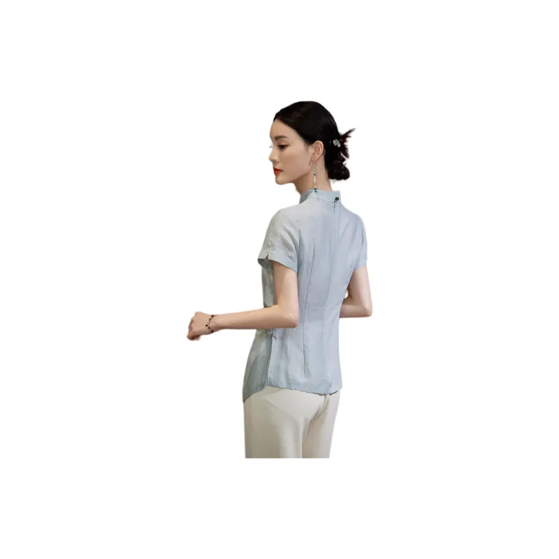 Hang Yi Court SS24 Shirt Women's Blue-2