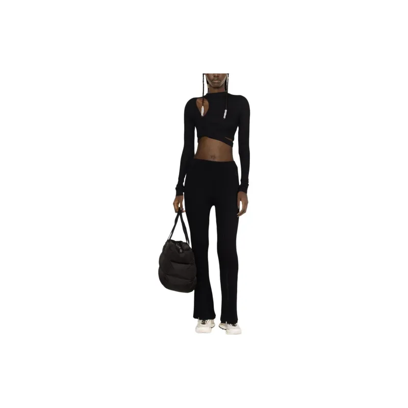 Moncler Ribbed knit Flared Trousers-1