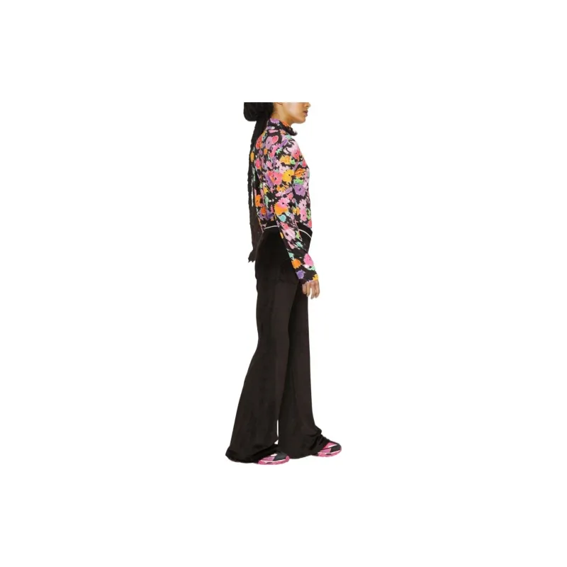 PALM ANGELS Stripe Trim Flared Pants-3