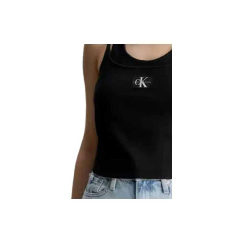 CALVIN KLEIN Tank Tops Europe Version Women's Black-2