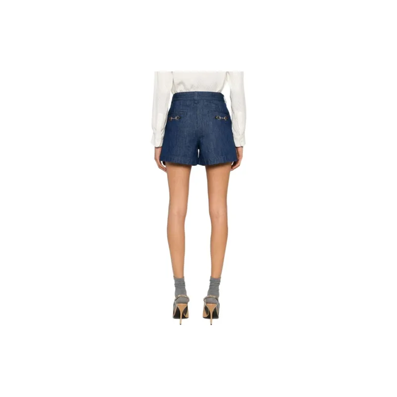 GUCCI Logo Detailed Low Waisted Shorts-2