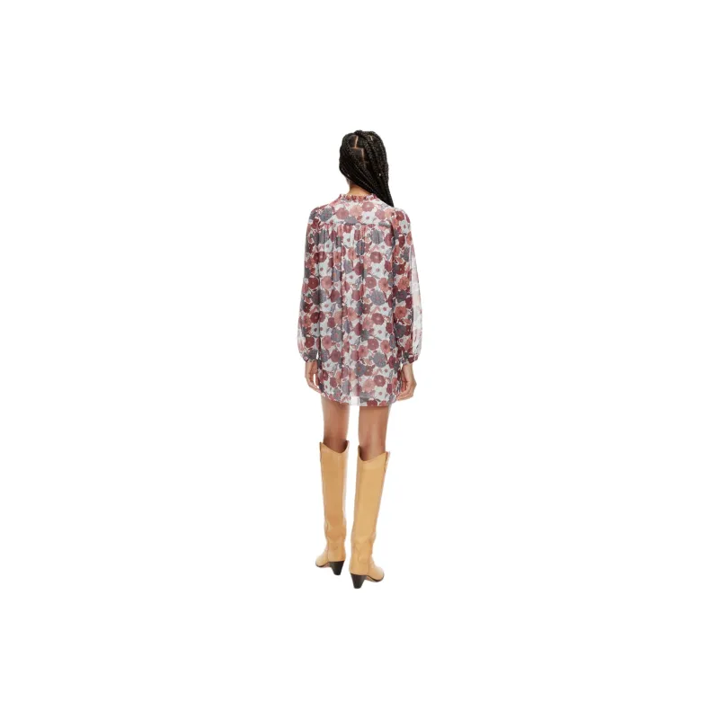 ARITZIA Wilfred Molly Mini Dress Long-Sleeved Dresses Women's Soft Iris Soft Terracotta-3