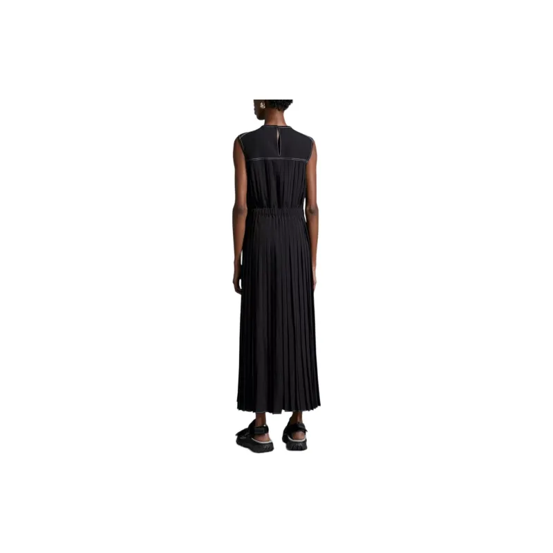 Moncler Logo patch Pleated Midi Dress-2