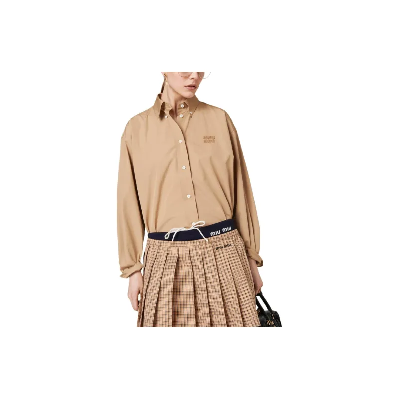 MIU MIU Button Up Oversized Shirt-1
