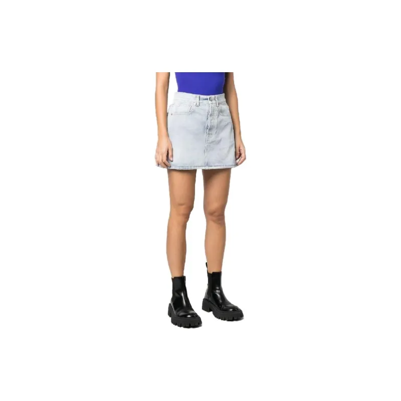Vetements Denim Short Skirts Women's Blue-3