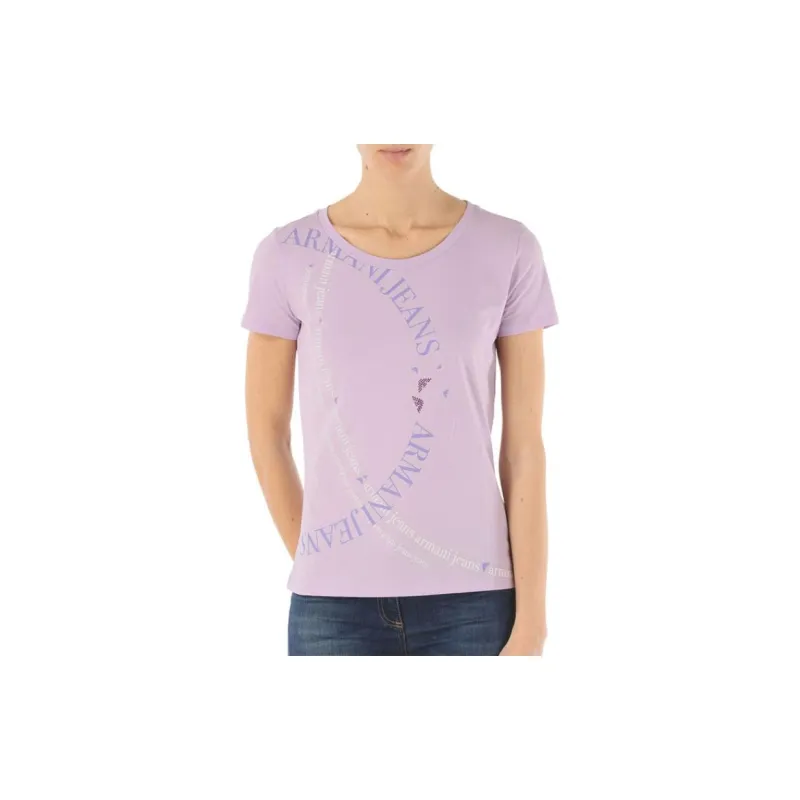 ARMANI JEANS T Shirts Women's Pink Purple-1
